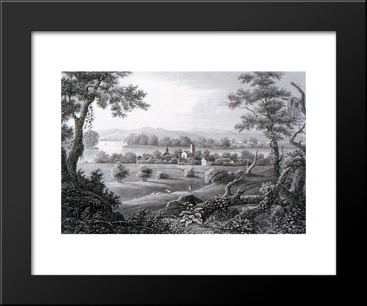New Harmony 20x24 Black Modern Wood Framed Art Print Poster by Bodmer, Karl