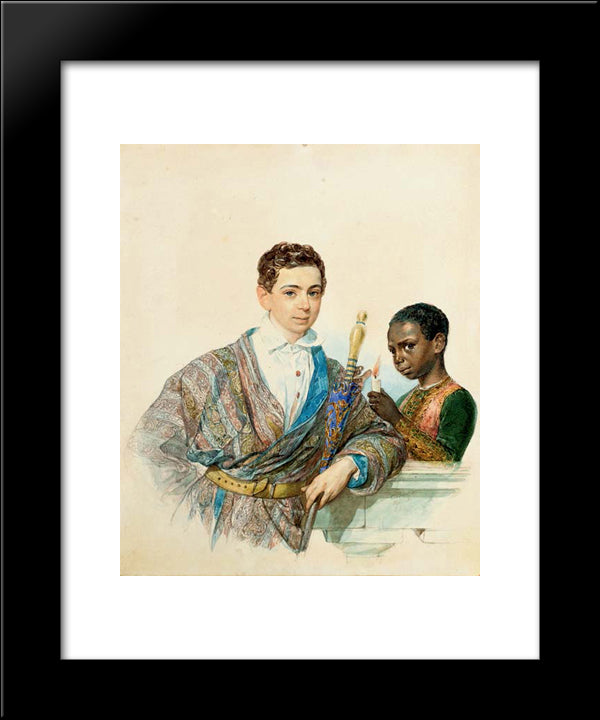 Anatole Demidov 20x24 Black Modern Wood Framed Art Print Poster by Bryullov, Karl