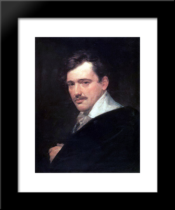 Portrait Of A. N. Lvov 20x24 Black Modern Wood Framed Art Print Poster by Bryullov, Karl