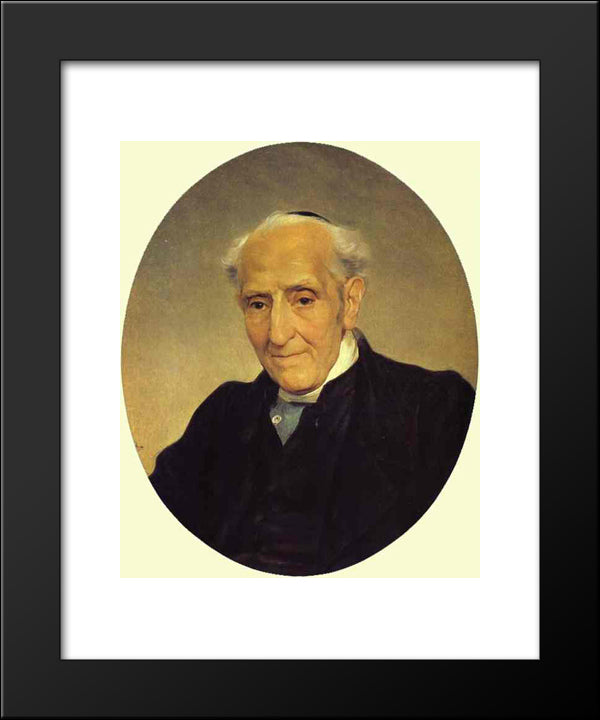 Portrait Of Archbishop Giuseppe Capecalatro 20x24 Black Modern Wood Framed Art Print Poster by Bryullov, Karl