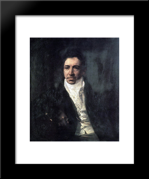 Portrait Of The Secretary Of State Piotr Kikin 20x24 Black Modern Wood Framed Art Print Poster by Bryullov, Karl