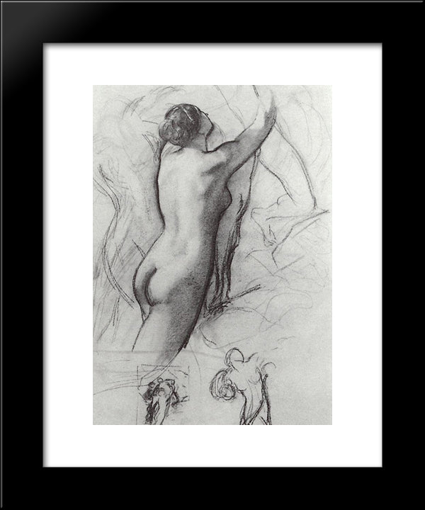 The Nymph 20x24 Black Modern Wood Framed Art Print Poster by Bryullov, Karl