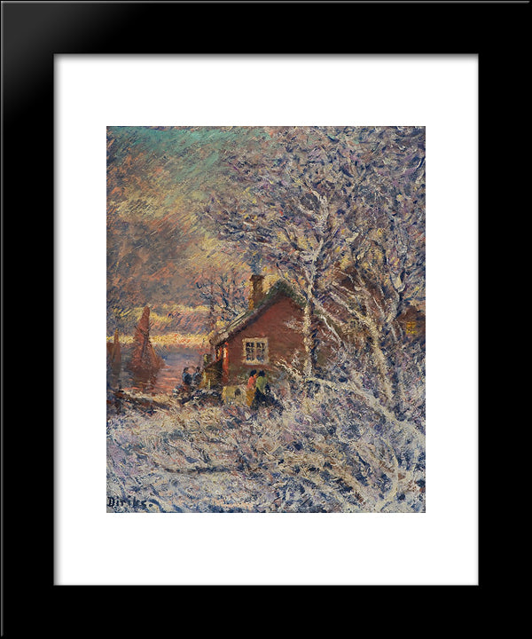 From Drobak 20x24 Black Modern Wood Framed Art Print Poster by Diriks, Karl Edvard