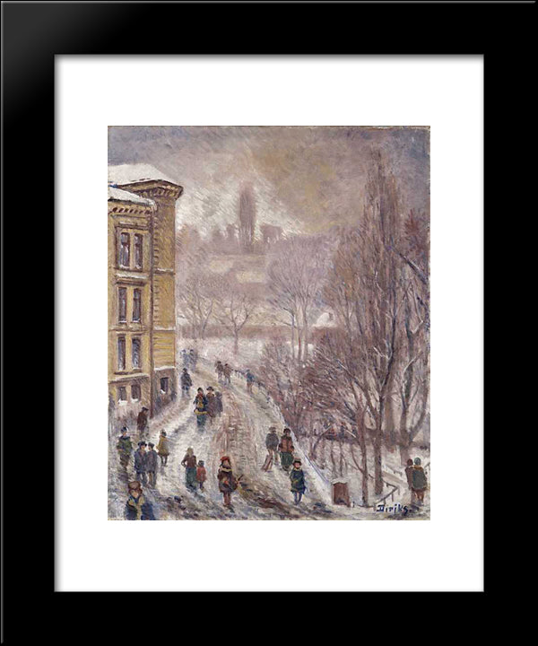 Piperviksbakken 20x24 Black Modern Wood Framed Art Print Poster by Diriks, Karl Edvard