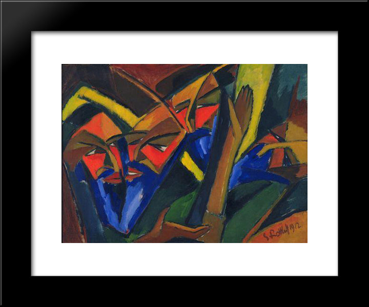 Pharisees 20x24 Black Modern Wood Framed Art Print Poster by Schmidt Rottluff, Karl