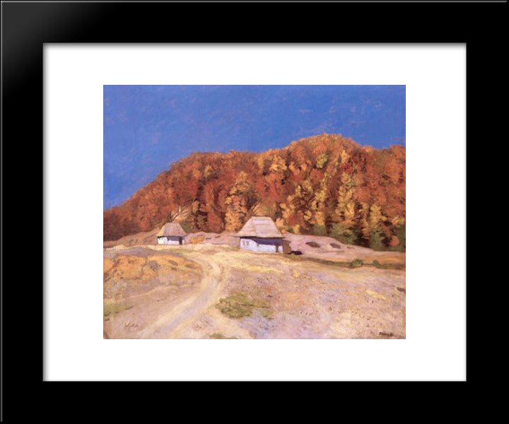 Beech Forest 20x24 Black Modern Wood Framed Art Print Poster by Ferenczy, Karoly