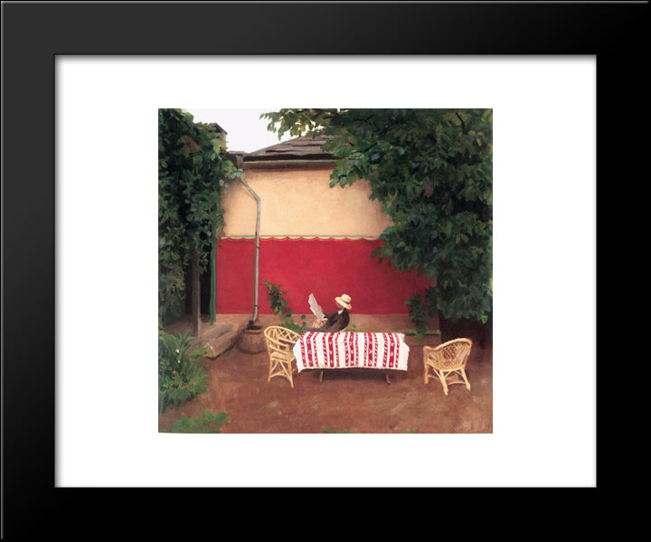 Red Wall 20x24 Black Modern Wood Framed Art Print Poster by Ferenczy, Karoly