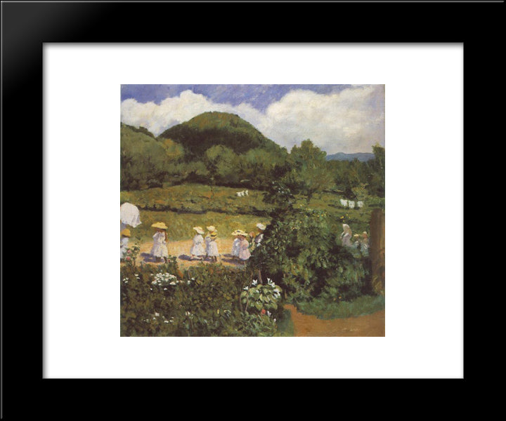 Summertime (Picnic In May) 20x24 Black Modern Wood Framed Art Print Poster by Ferenczy, Karoly
