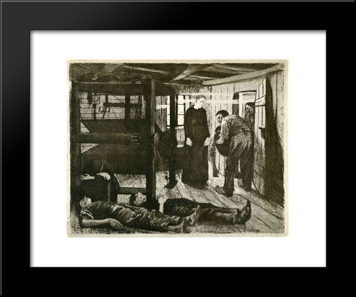The End 20x24 Black Modern Wood Framed Art Print Poster by Kollwitz, Kathe