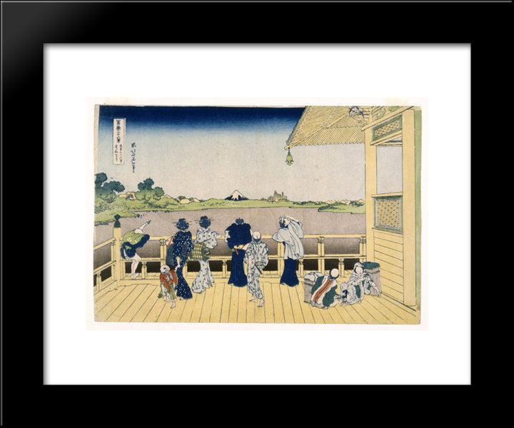 Fuji From The Platform Of Sasayedo 20x24 Black Modern Wood Framed Art Print Poster by Hokusai, Katsushika