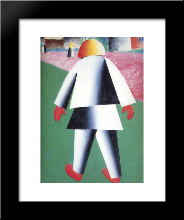 Boy 20x24 Black Modern Wood Framed Art Print Poster by Malevich, Kazimir