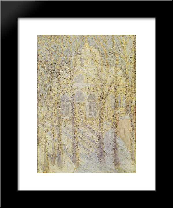 Church 20x24 Black Modern Wood Framed Art Print Poster by Malevich, Kazimir