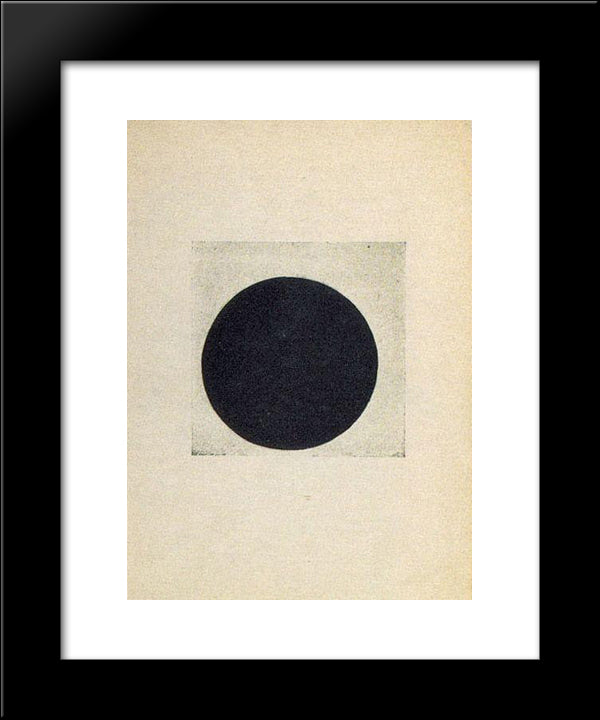 Composition With A Black Circle 20x24 Black Modern Wood Framed Art Print Poster by Malevich, Kazimir