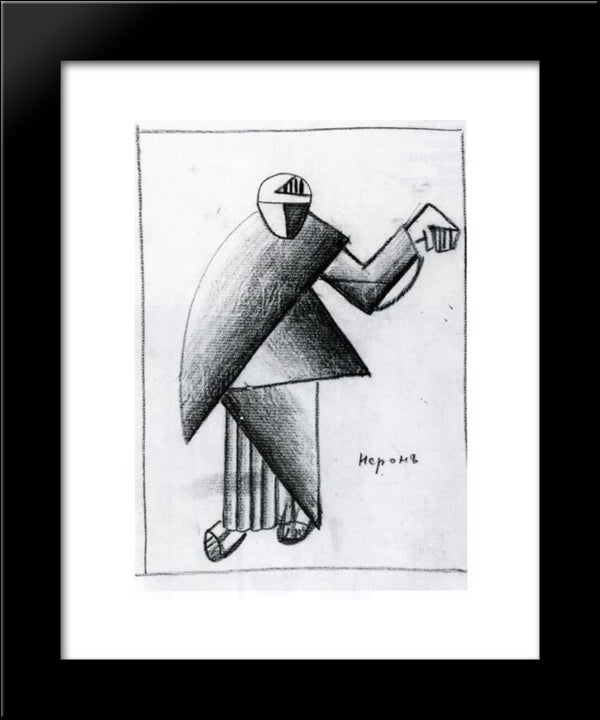 Neron 20x24 Black Modern Wood Framed Art Print Poster by Malevich, Kazimir