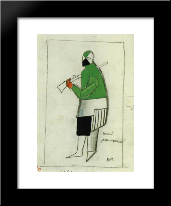 Someone Wicked 20x24 Black Modern Wood Framed Art Print Poster by Malevich, Kazimir