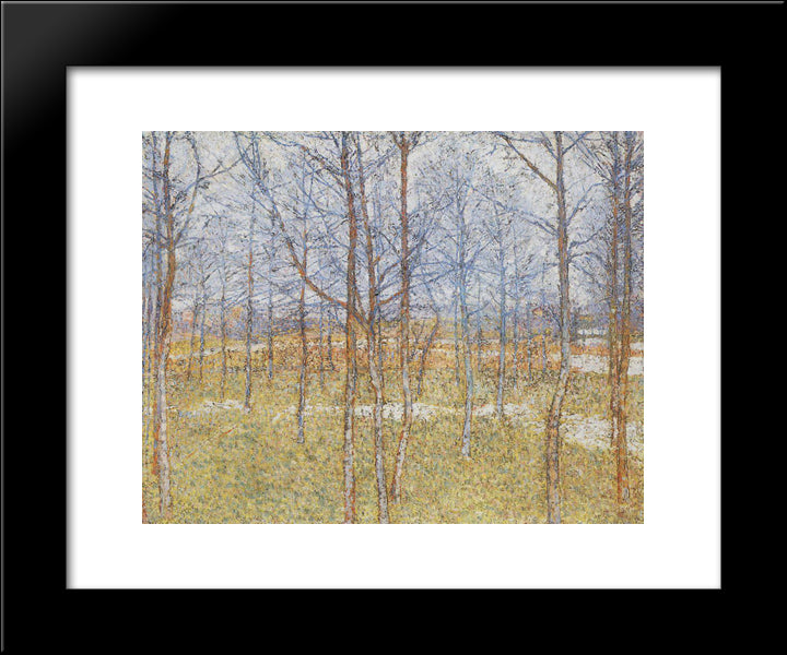 Spring Landscape 20x24 Black Modern Wood Framed Art Print Poster by Malevich, Kazimir