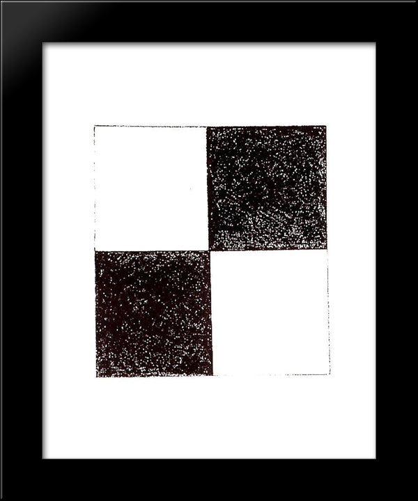 Suprematic Group 20x24 Black Modern Wood Framed Art Print Poster by Malevich, Kazimir