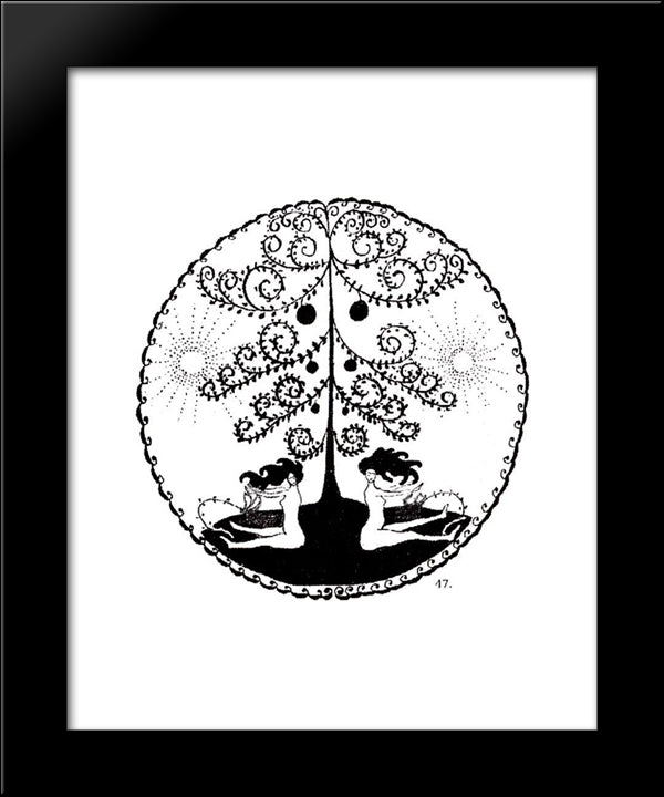 Two Dryads 20x24 Black Modern Wood Framed Art Print Poster by Malevich, Kazimir