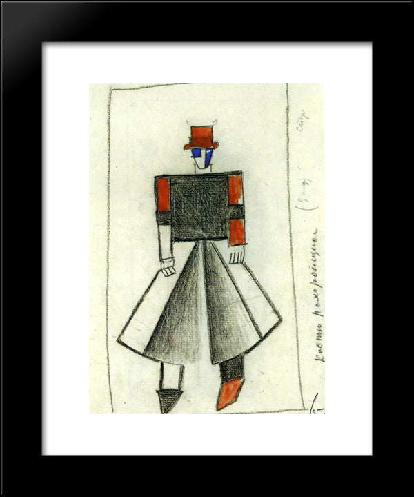 Undertaker 20x24 Black Modern Wood Framed Art Print Poster by Malevich, Kazimir
