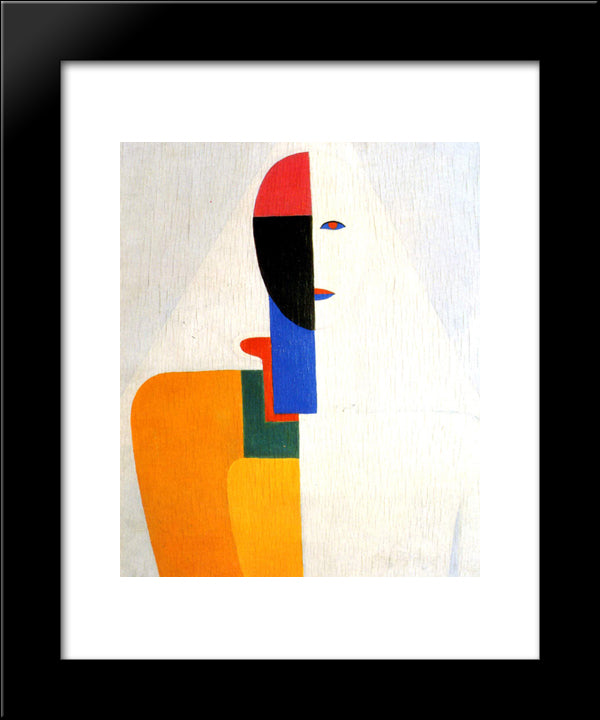 Woman Torso 20x24 Black Modern Wood Framed Art Print Poster by Malevich, Kazimir