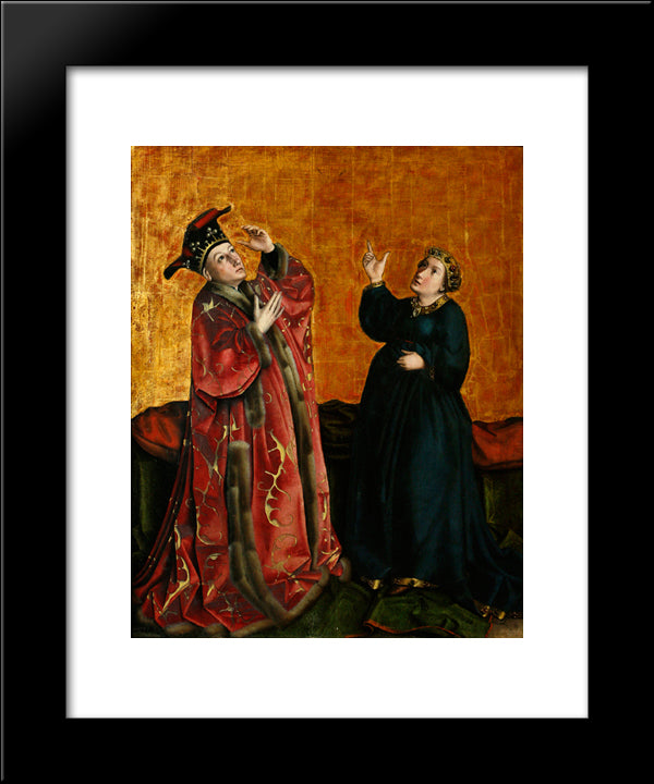 Emperor Augustus And The Sybil Of Tibur 20x24 Black Modern Wood Framed Art Print Poster by Witz, Konrad