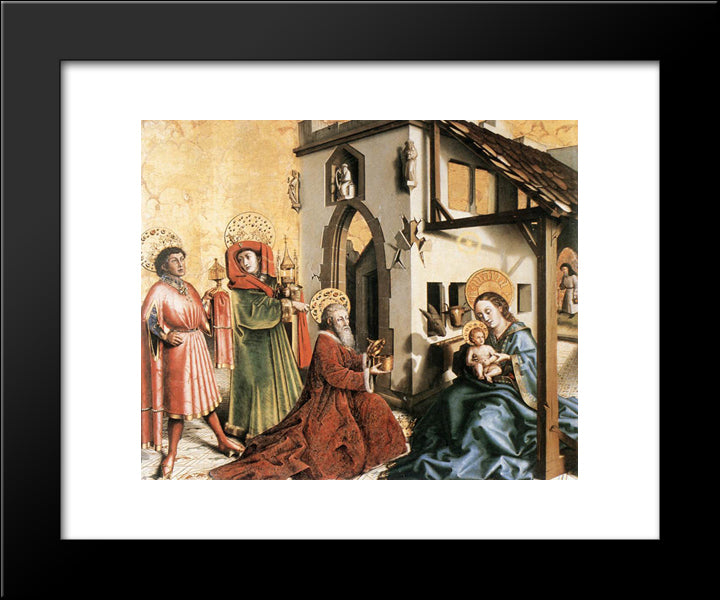 The Adoration Of The Magi 20x24 Black Modern Wood Framed Art Print Poster by Witz, Konrad