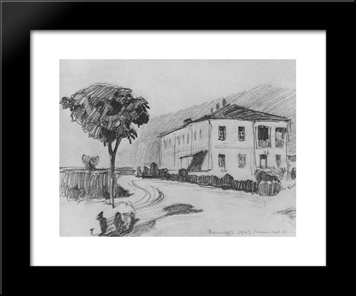 Estate In Kenegeze 20x24 Black Modern Wood Framed Art Print Poster by Bogaevsky, Konstantin
