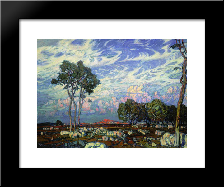 Last Rays 20x24 Black Modern Wood Framed Art Print Poster by Bogaevsky, Konstantin