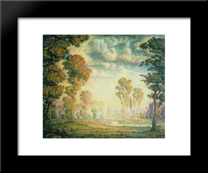 Morning 20x24 Black Modern Wood Framed Art Print Poster by Bogaevsky, Konstantin