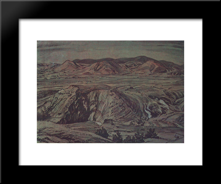 Mountain Landscape 20x24 Black Modern Wood Framed Art Print Poster by Bogaevsky, Konstantin