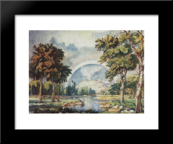 Rainbow 20x24 Black Modern Wood Framed Art Print Poster by Bogaevsky, Konstantin