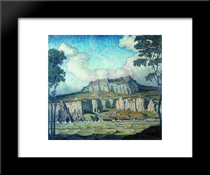 Seashore 20x24 Black Modern Wood Framed Art Print Poster by Bogaevsky, Konstantin