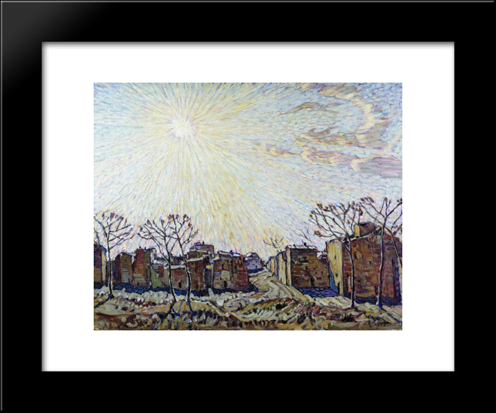 The Sun 20x24 Black Modern Wood Framed Art Print Poster by Bogaevsky, Konstantin