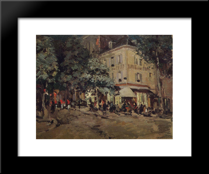 A Street In Vichy 20x24 Black Modern Wood Framed Art Print Poster by Korovin, Konstantin
