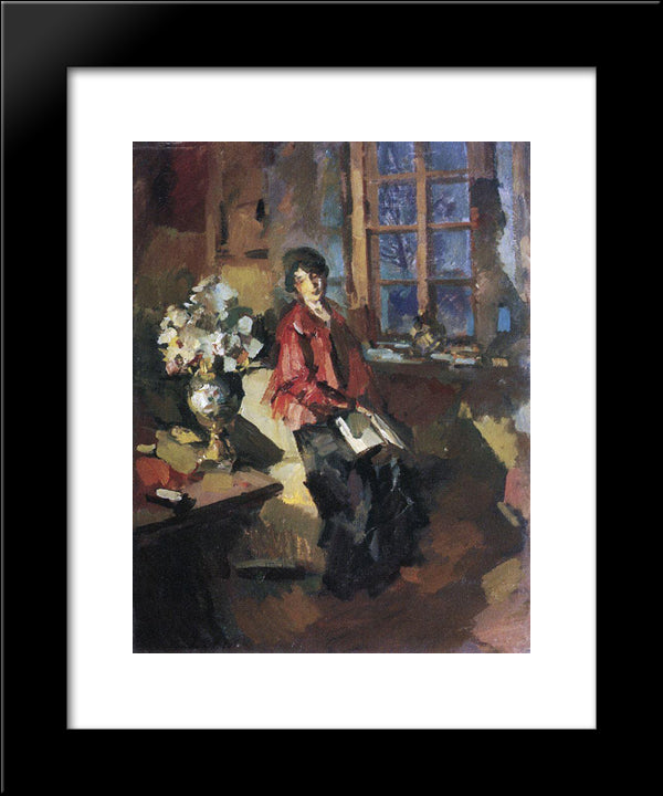 Actress Hope Komarovskaya 20x24 Black Modern Wood Framed Art Print Poster by Korovin, Konstantin