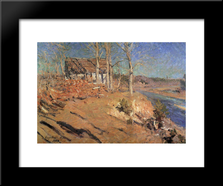 Autumn Landscape 20x24 Black Modern Wood Framed Art Print Poster by Korovin, Konstantin
