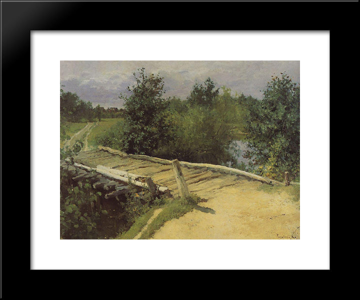 Bridge 20x24 Black Modern Wood Framed Art Print Poster by Korovin, Konstantin