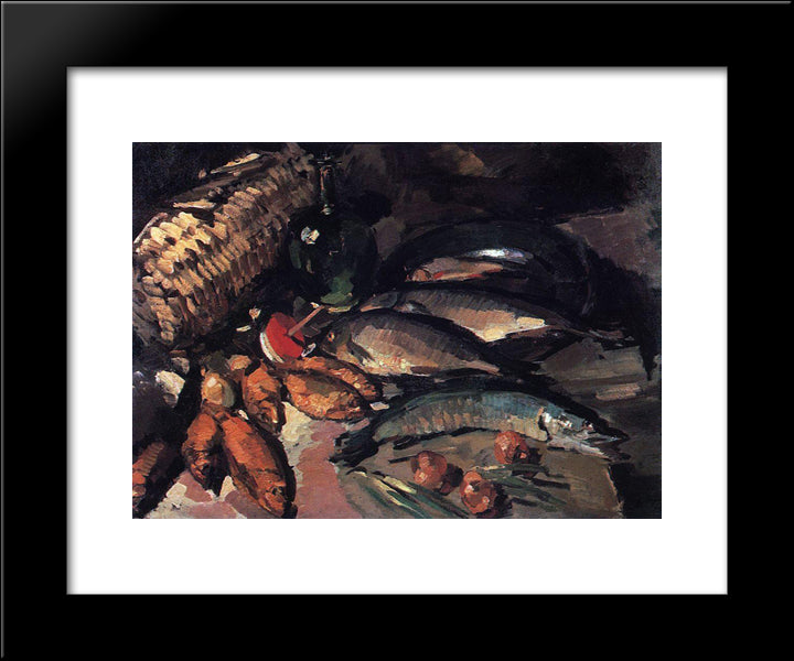 Fish 20x24 Black Modern Wood Framed Art Print Poster by Korovin, Konstantin