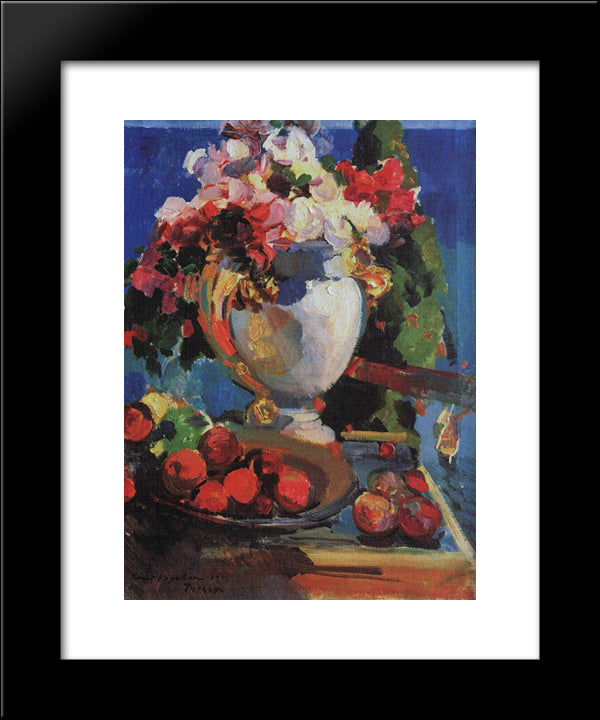 Flowers 20x24 Black Modern Wood Framed Art Print Poster by Korovin, Konstantin