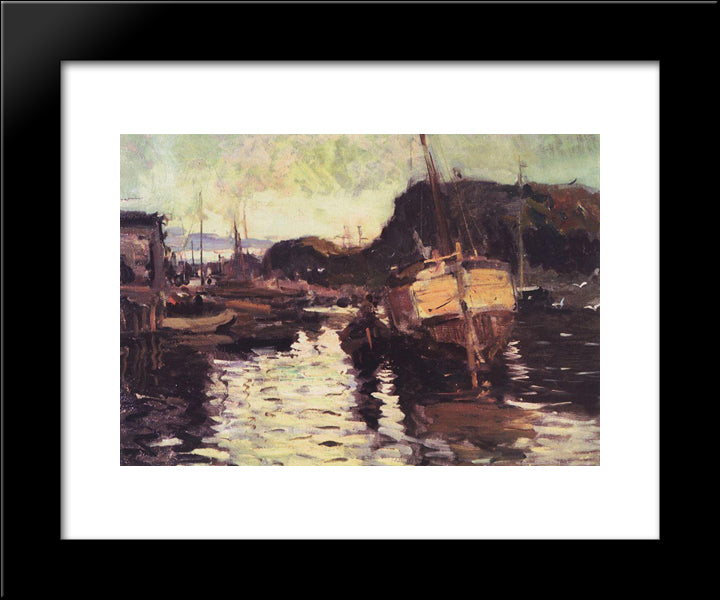 In The North 20x24 Black Modern Wood Framed Art Print Poster by Korovin, Konstantin