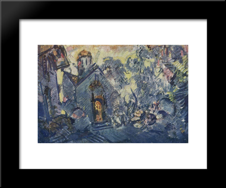 Kitezh The Great 20x24 Black Modern Wood Framed Art Print Poster by Korovin, Konstantin