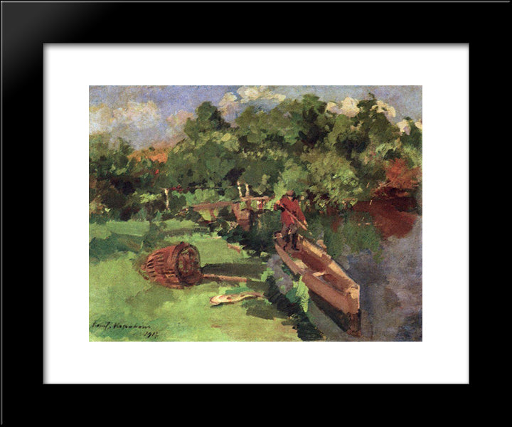 Landscape 20x24 Black Modern Wood Framed Art Print Poster by Korovin, Konstantin