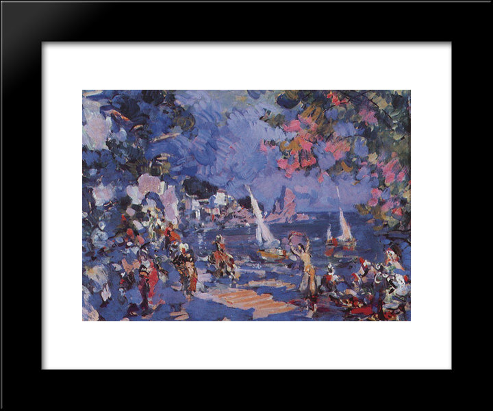 Oriental Slave Market.Sketch Of Set For A.Adam`S And C. Pugni`S Ballet 20x24 Black Modern Wood Framed Art Print Poster by Korovin, Konstantin