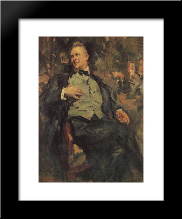 Portrait Of Chaliapin 20x24 Black Modern Wood Framed Art Print Poster by Korovin, Konstantin