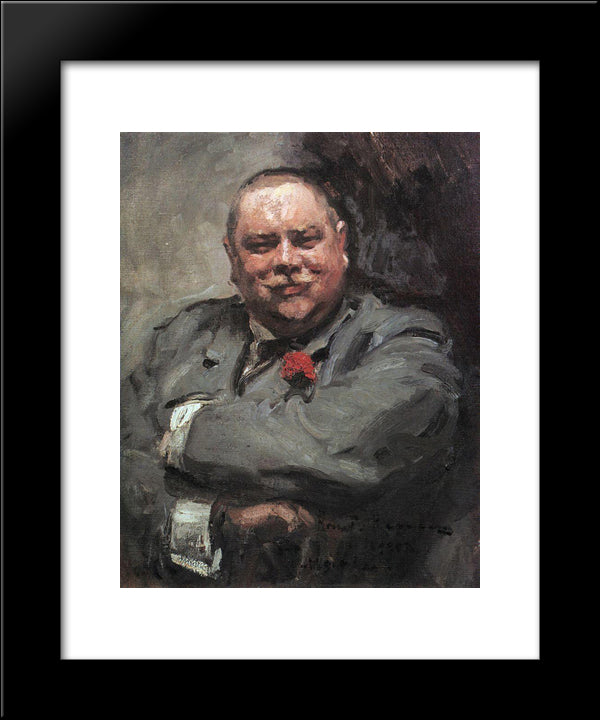 Portrait Of Nikolay Chichagov 20x24 Black Modern Wood Framed Art Print Poster by Korovin, Konstantin