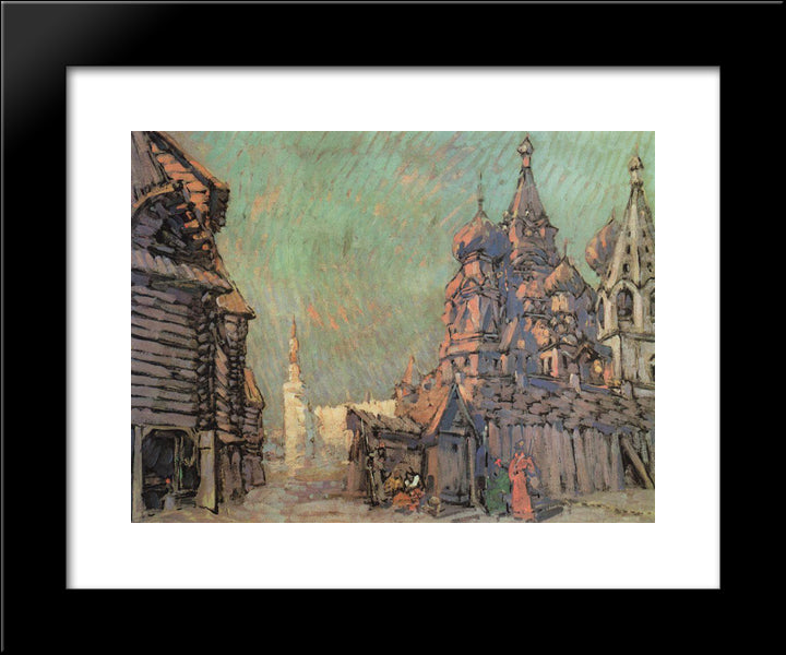 Red Square In Moscow 20x24 Black Modern Wood Framed Art Print Poster by Korovin, Konstantin