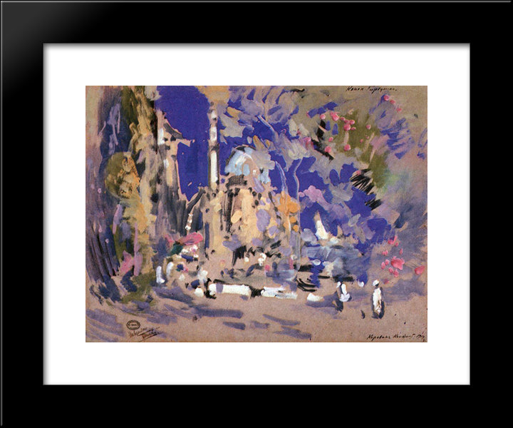 Set Design For The Ballet Ts Puni Humpbacked Horse 20x24 Black Modern Wood Framed Art Print Poster by Korovin, Konstantin