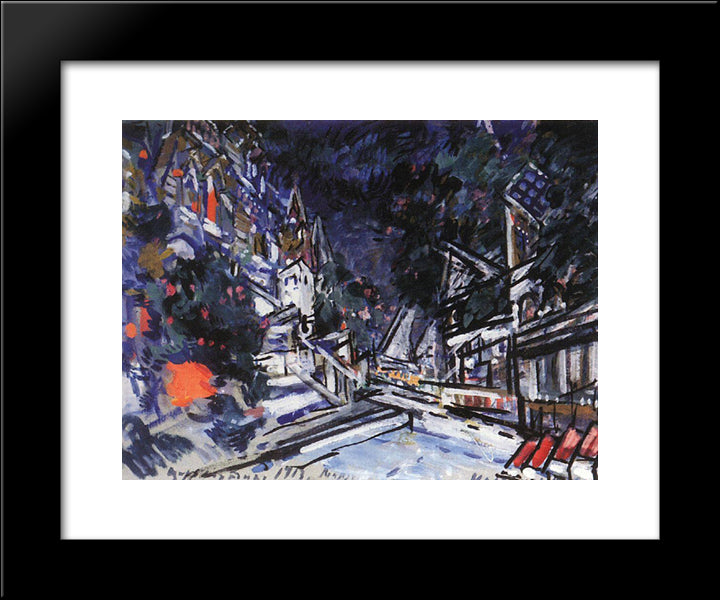 Sketch For The Opera, 'The Tale Of Tsar Saltan', By Nikolai Rimsky Korsakov 20x24 Black Modern Wood Framed Art Print Poster by Korovin, Konstantin