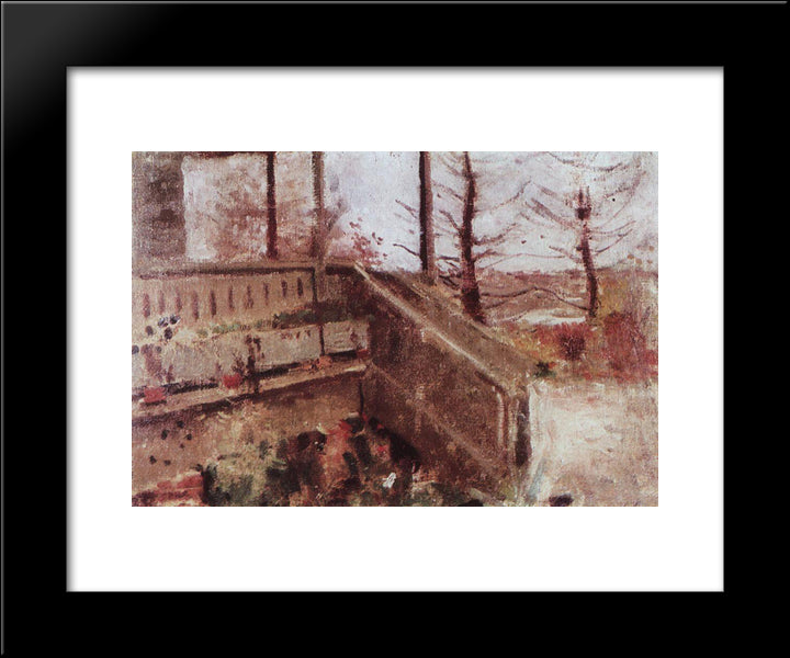 Terrace In Zhukovka 20x24 Black Modern Wood Framed Art Print Poster by Korovin, Konstantin