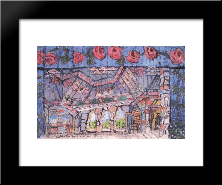 The House Of The Royal Palace In Tmutarakan 20x24 Black Modern Wood Framed Art Print Poster by Korovin, Konstantin